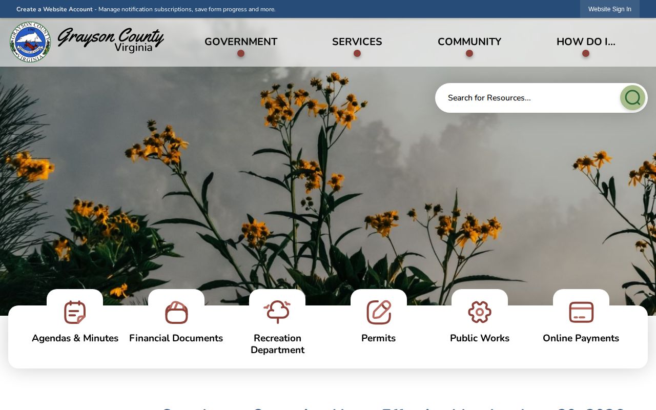 Official Grayson County government website associated with the local lockup