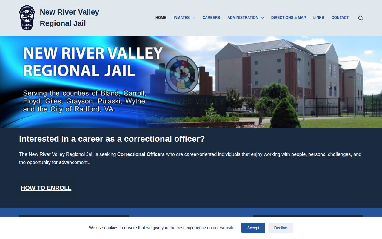 Official New River Valley Regional Jail website
